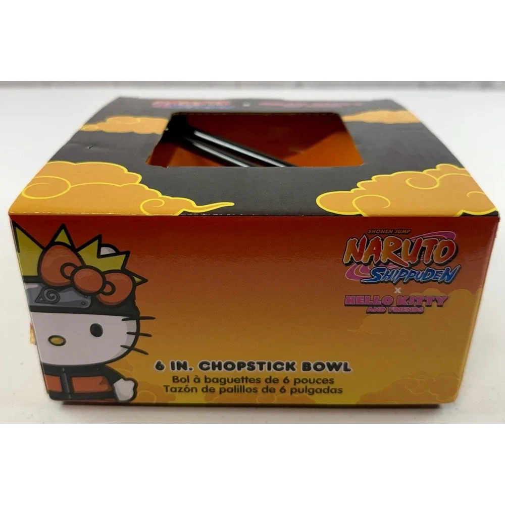 Hello Kitty And Friends X Naruto Shippuden 20oz ceramic Ramen Bowl w/Chopsticks